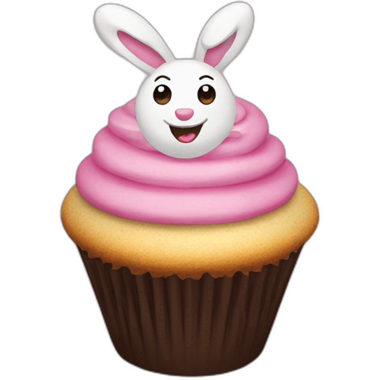 Happy Easter cupcake emoji