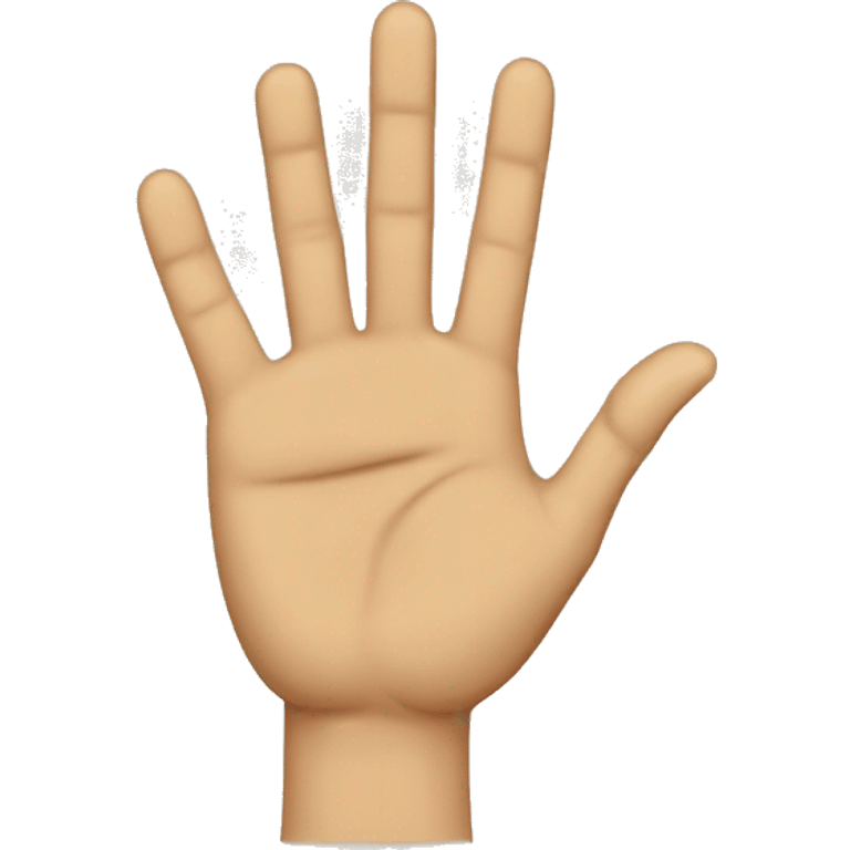 Hand ist flach und der Mittelfinger beugt nach vorne emoji