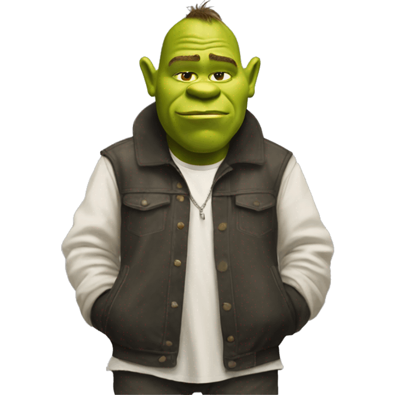 shrek wearing rick owens outfit emoji