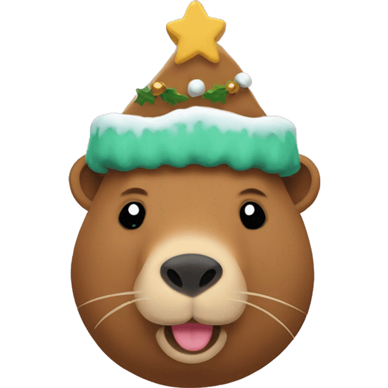 capybara cookie chritsmas emoji