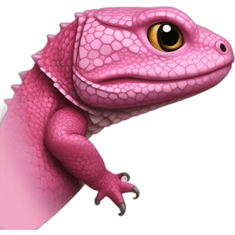 pink tegu lizard emoji