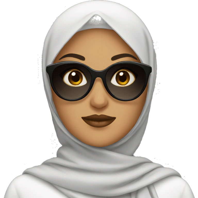 hijab woman with sunglasses emoji