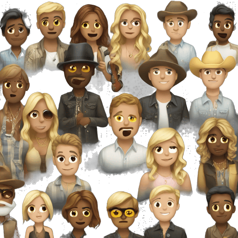 Country and indie pop music emoji