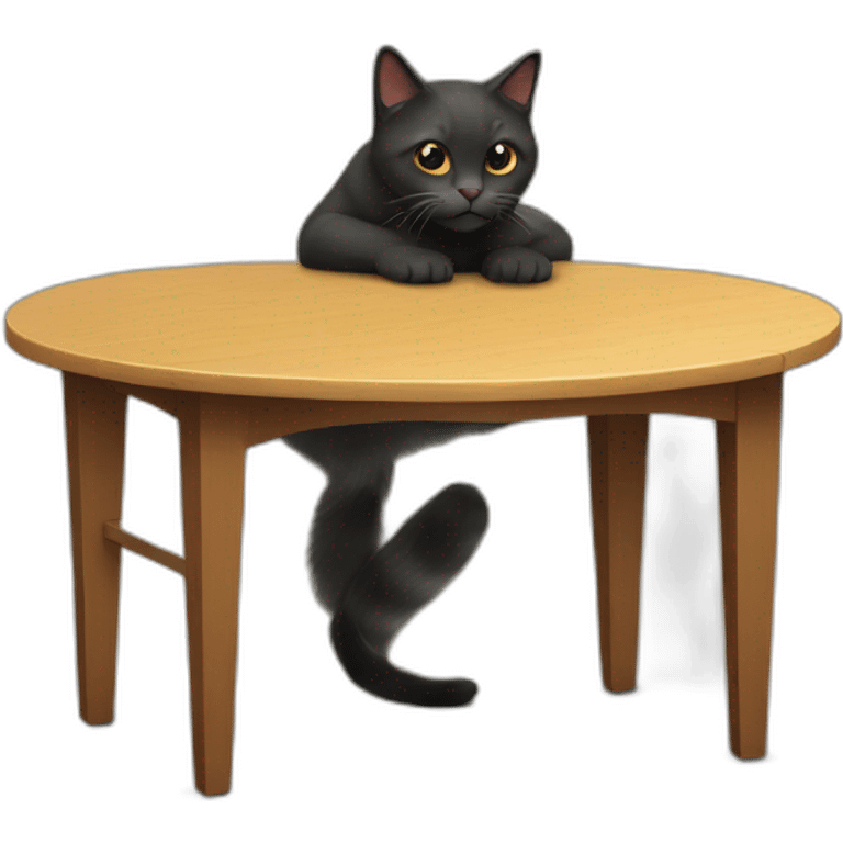 under table cat emoji