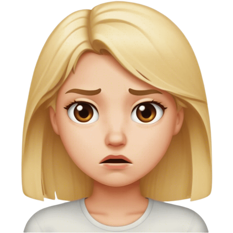 Annoyed blonde girl emoji