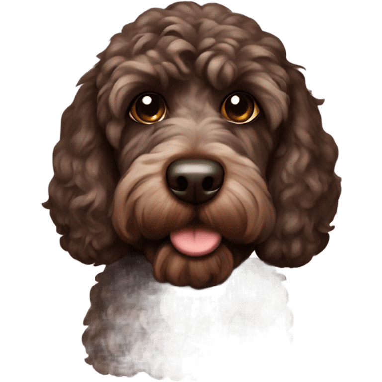 dark brown cockapoo  emoji