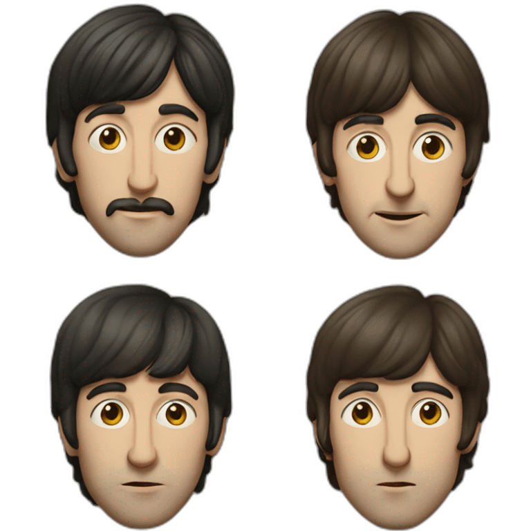 the beatles four faces emoji