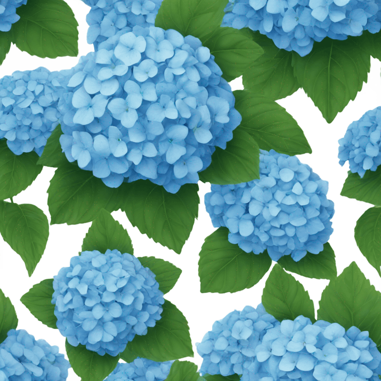 blue hydrangea  emoji