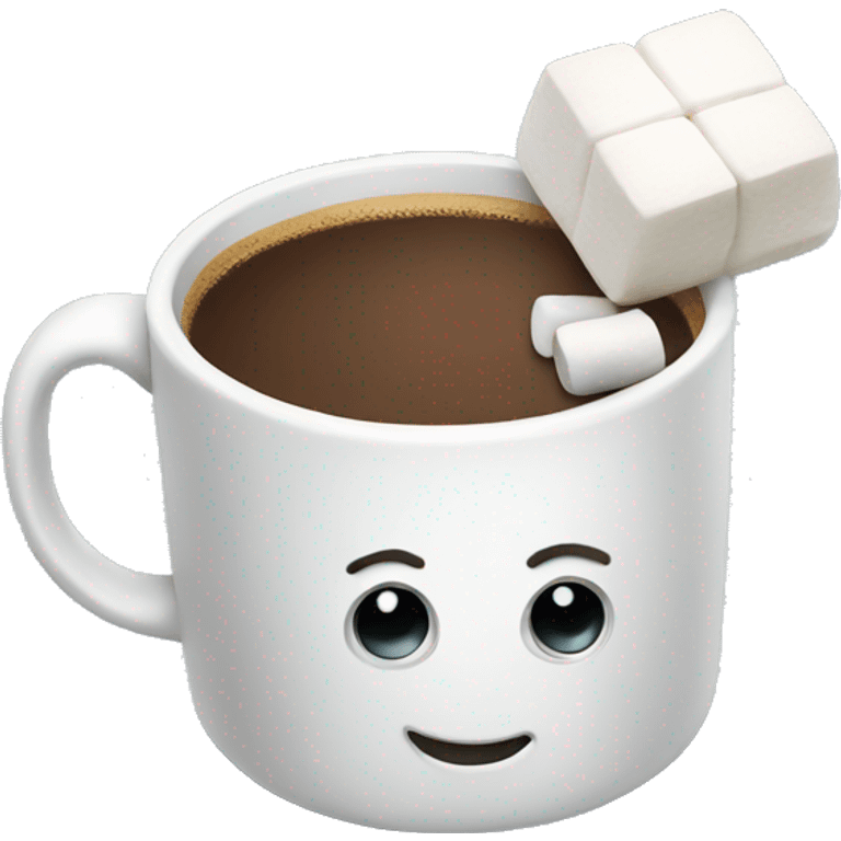 Cup with coffee and marshmallow  emoji