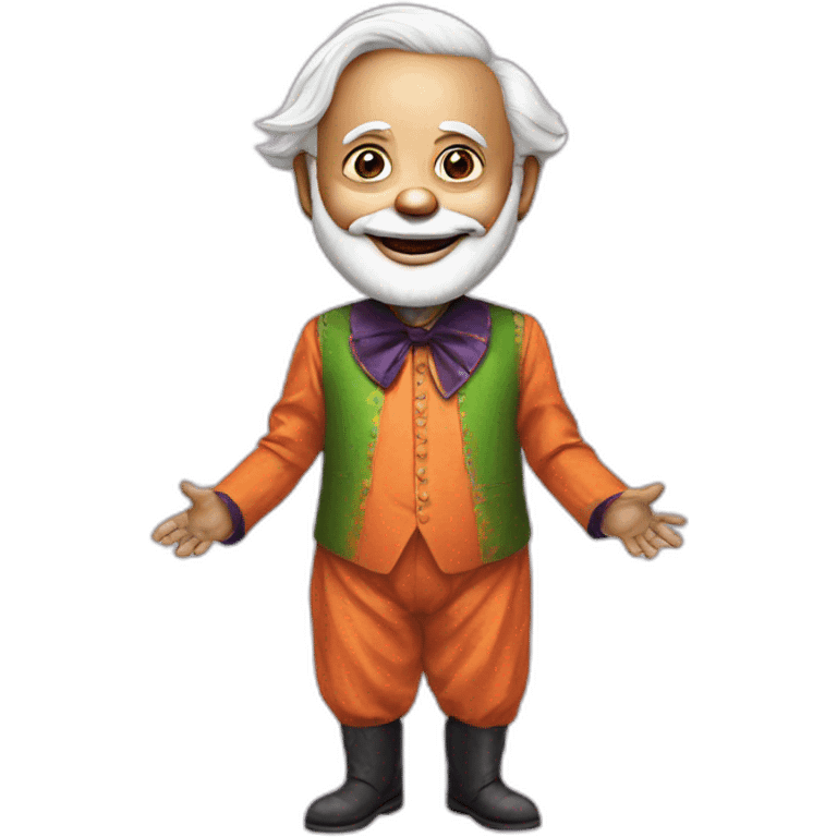 narendra modi wearing clown suit emoji