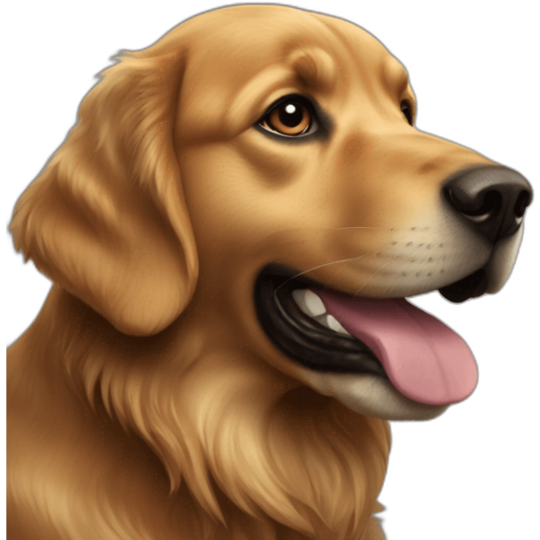 full black golden retriever emoji