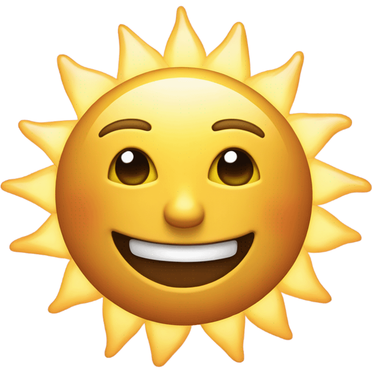 The sun with a face on it emoji