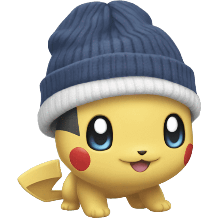 Pokémon with beanie emoji