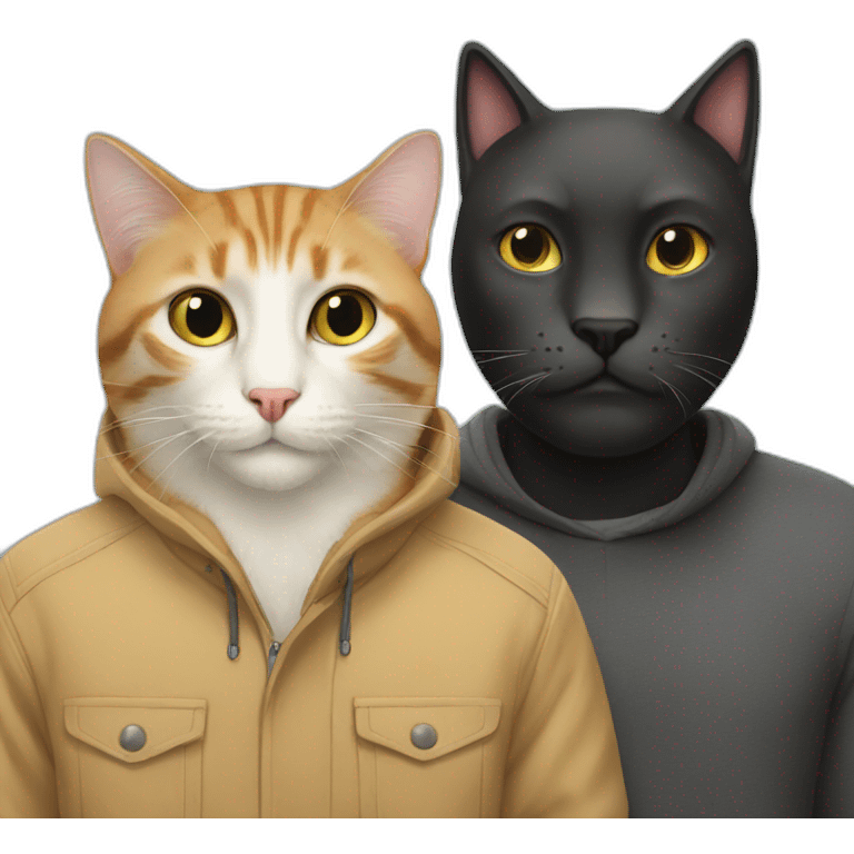 Cat with random guy  emoji