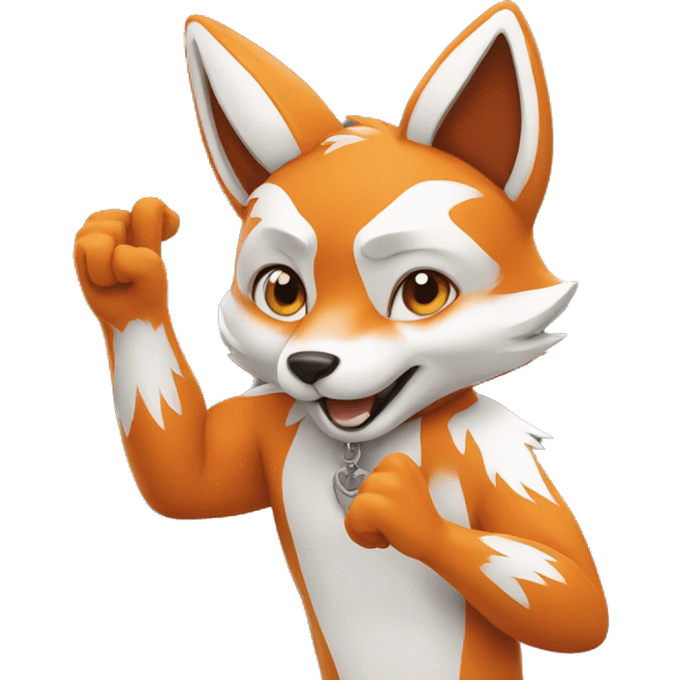 fox hand hang loose emoji