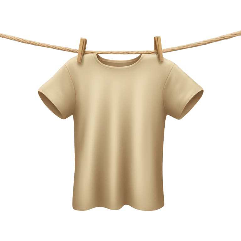 beige clothing on clothesline  emoji