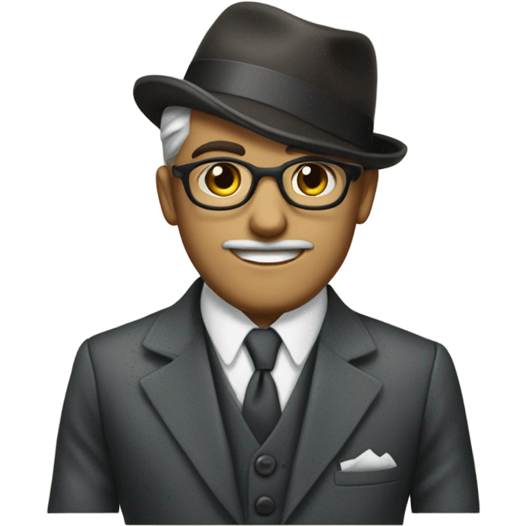 a classy haberdasher sewing a suit emoji