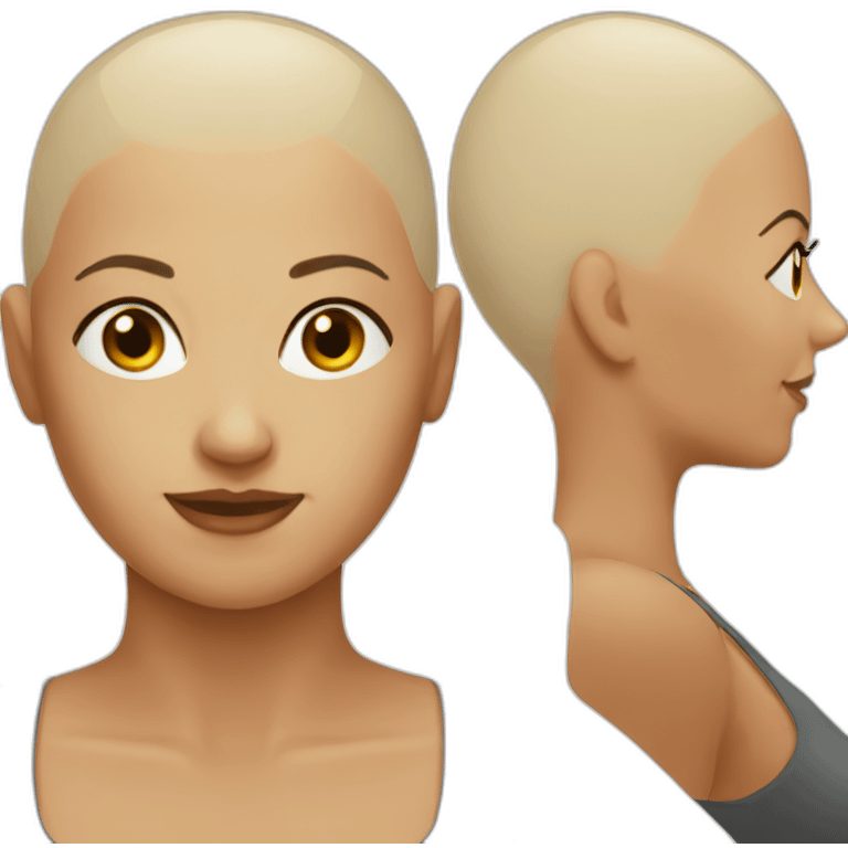 bald head women emoji