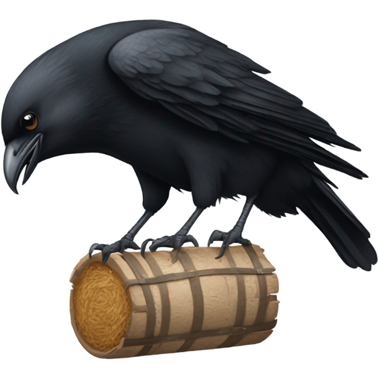 Crow and a hog emoji