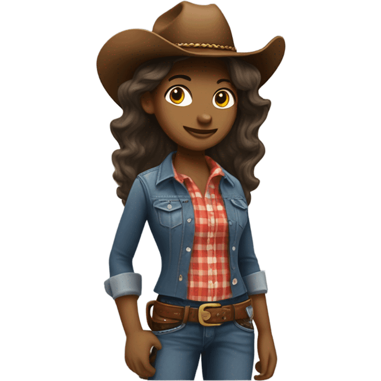 A cowgirl emoji