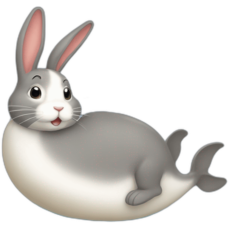 Lapin sur baleine emoji