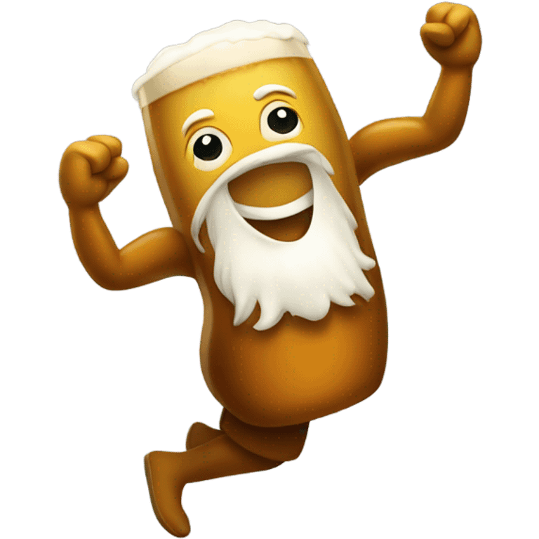 Dancing beer emoji