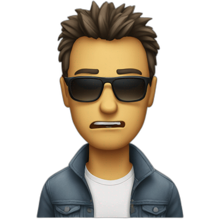 Angry guy with sunglasses emoji