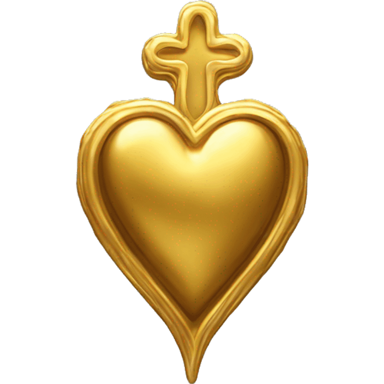 gold sacred heart emoji