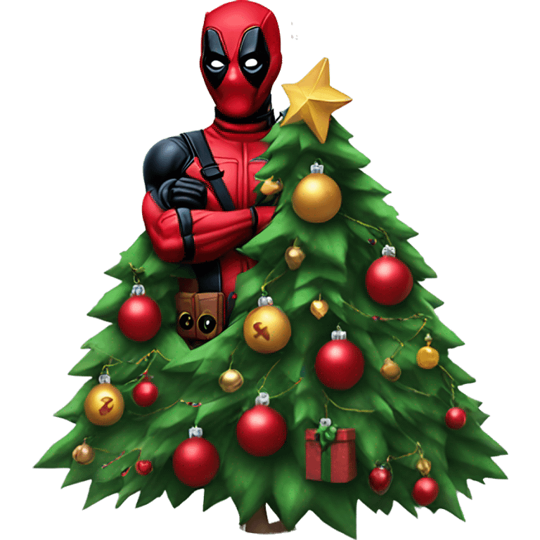 Deadpool christmas tree emoji