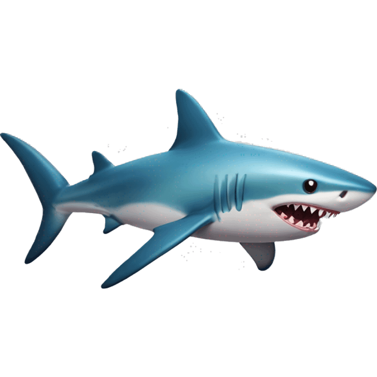 Colorful shark shocked emoji