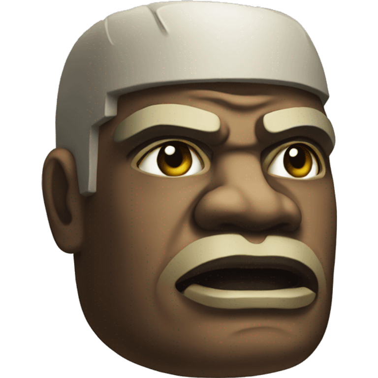  olmec head  emoji