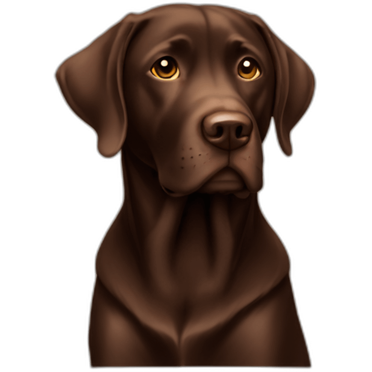 a-chocolate-lab-thinking emoji