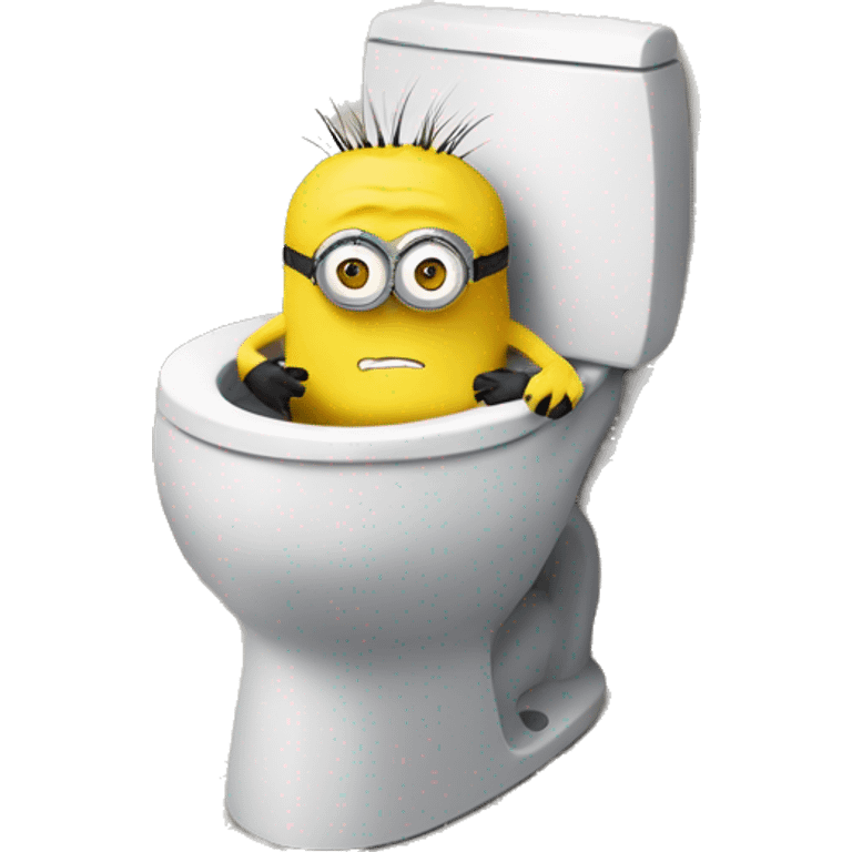 Minion stuck in a toilet emoji