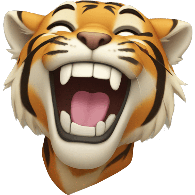 Laughing tiger emoji