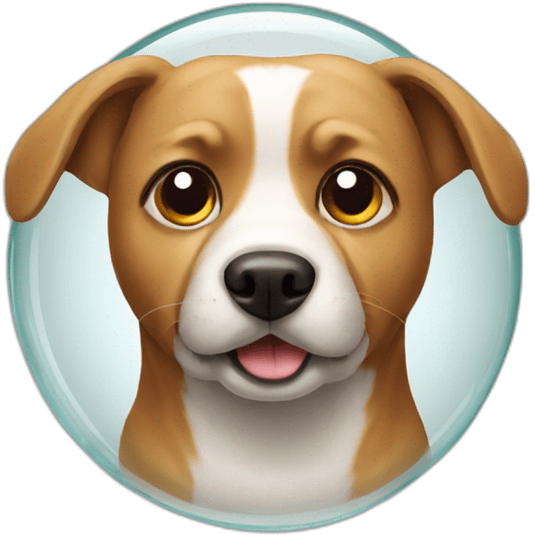 Dog with round glass emoji