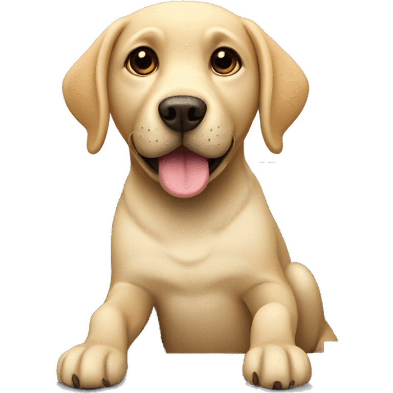 Labrador with a laptop emoji