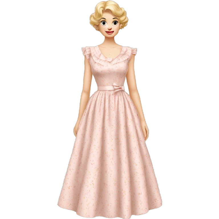 pale pink Vintage flowery dress emoji