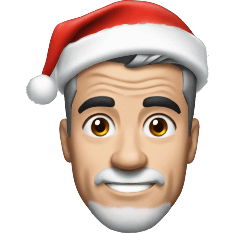 robbie williams with santa hat emoji