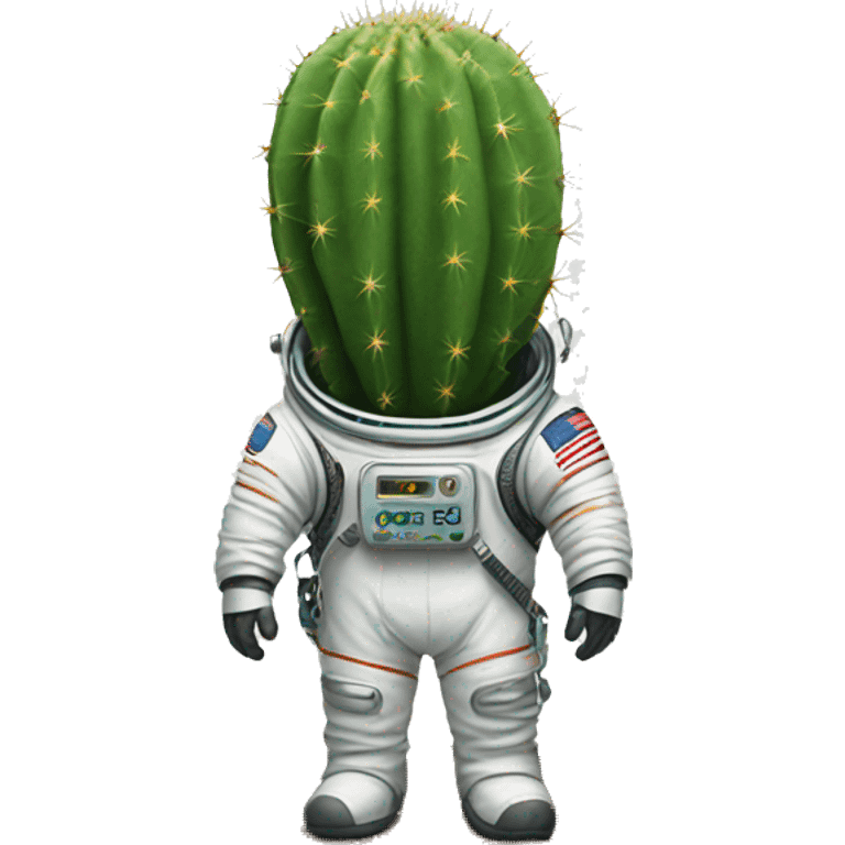 A cactus wearing a Space suit emoji