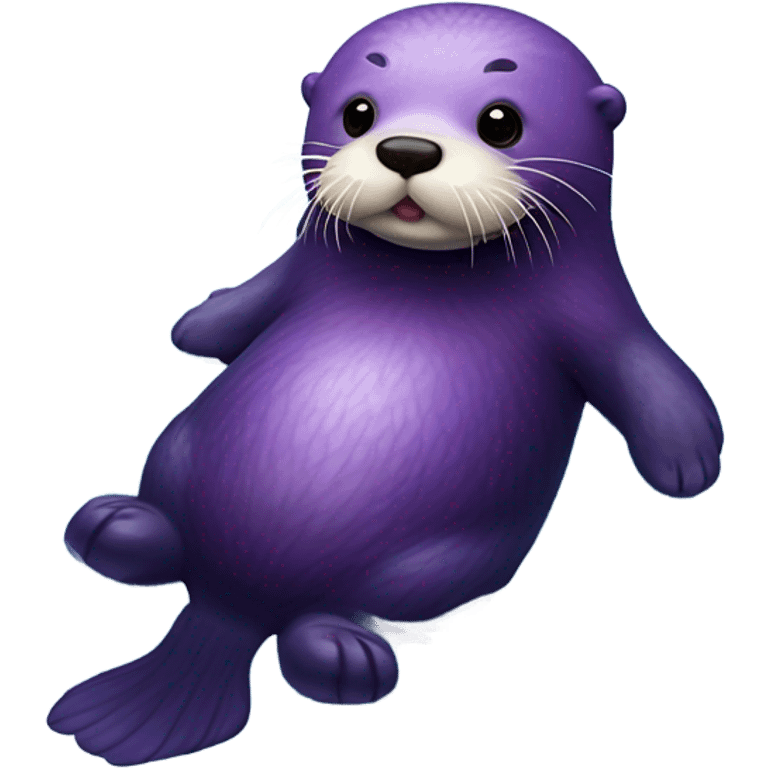 Purple sea otter emoji