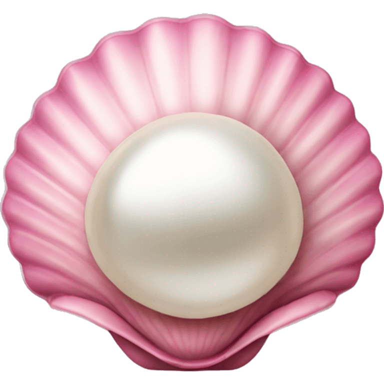 cute girlish pink delicate shell with a pearl inside emoji