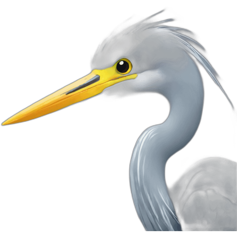 cute heron emoji