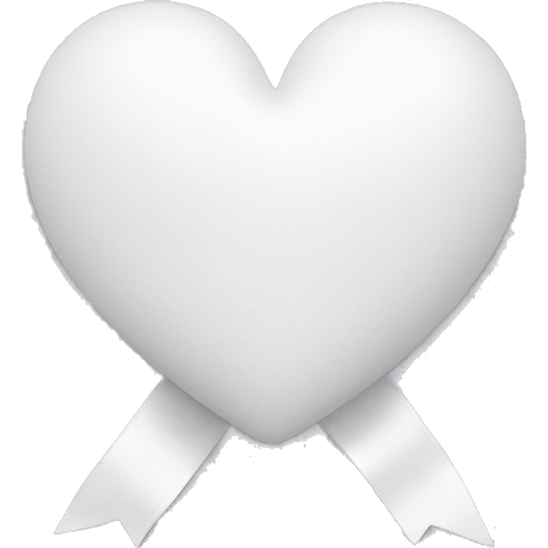 White heart with a ribbon around it  emoji