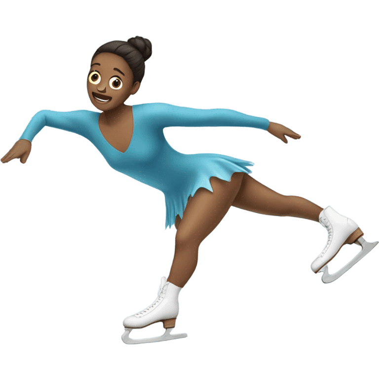 Ice skater falling emoji