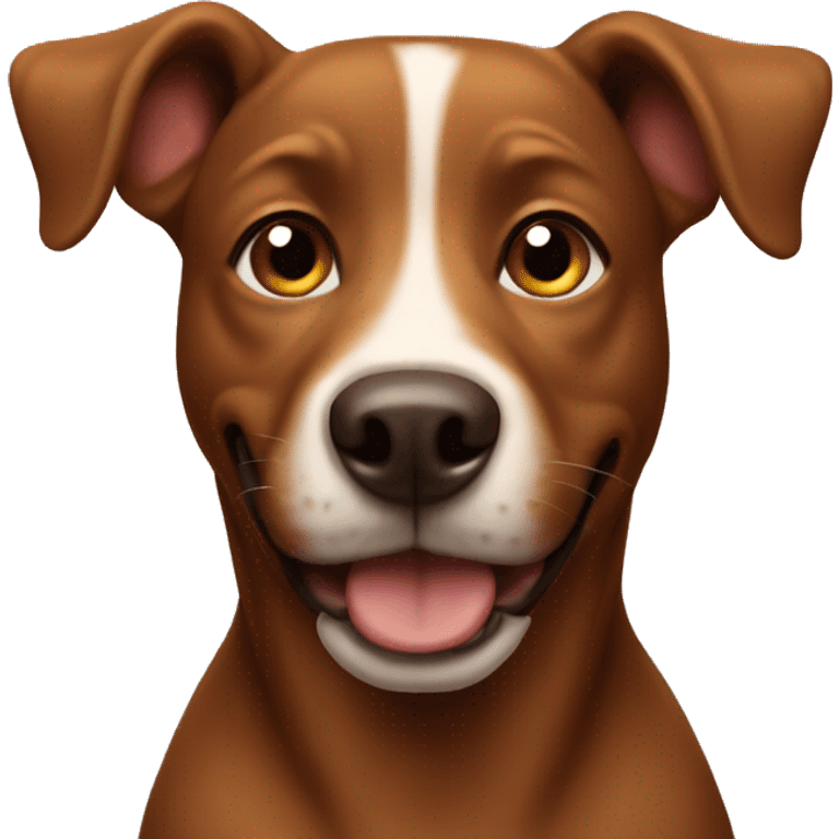 Dog total brown happy emoji