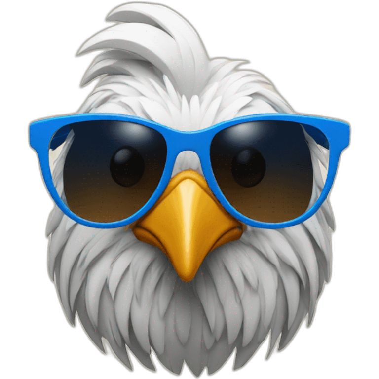 roosterwith blue sunglasses emoji