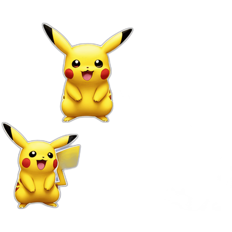 happy pikachu in pokemon emoji