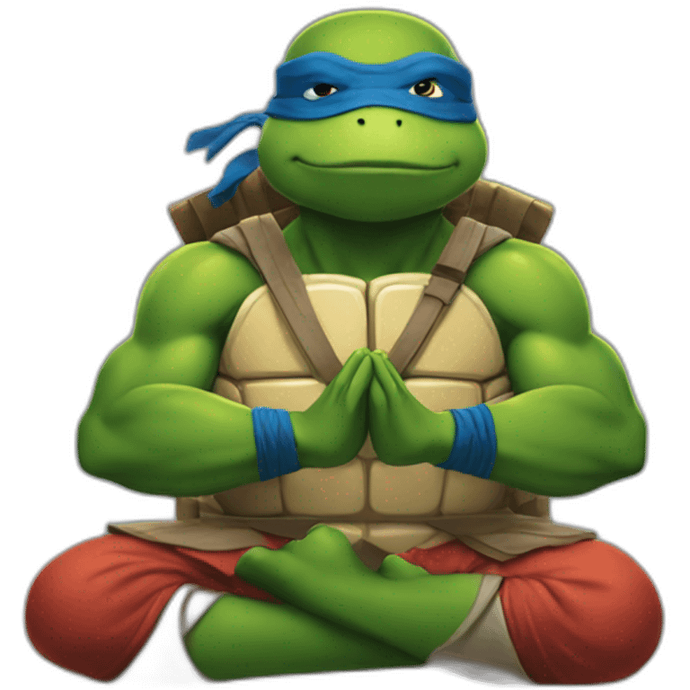 Raphael TMNT doing a meditation emoji