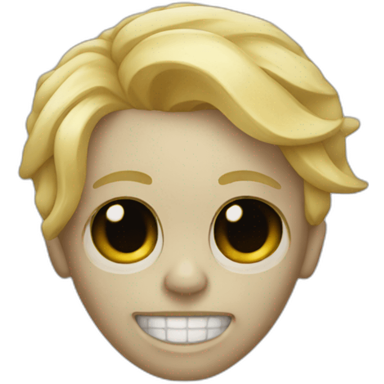 Skull with blonde hair emoji