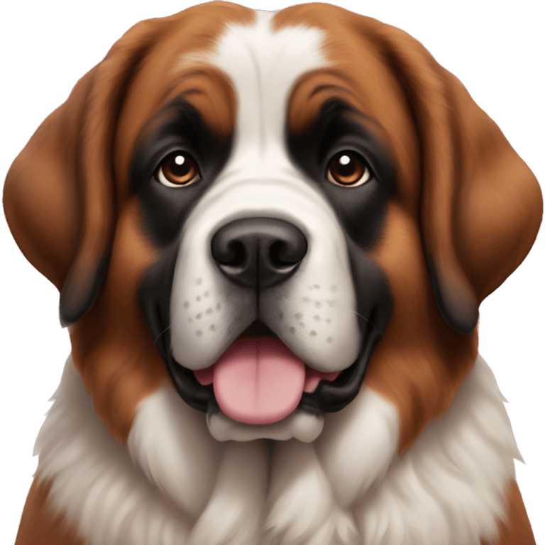 Pink colored Saint Bernard emoji